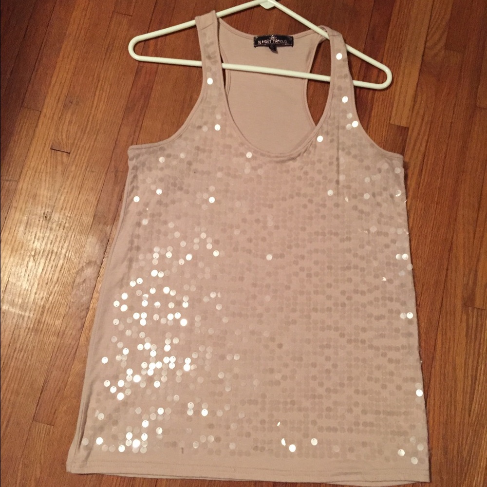 Light Pink Sequin tank top
