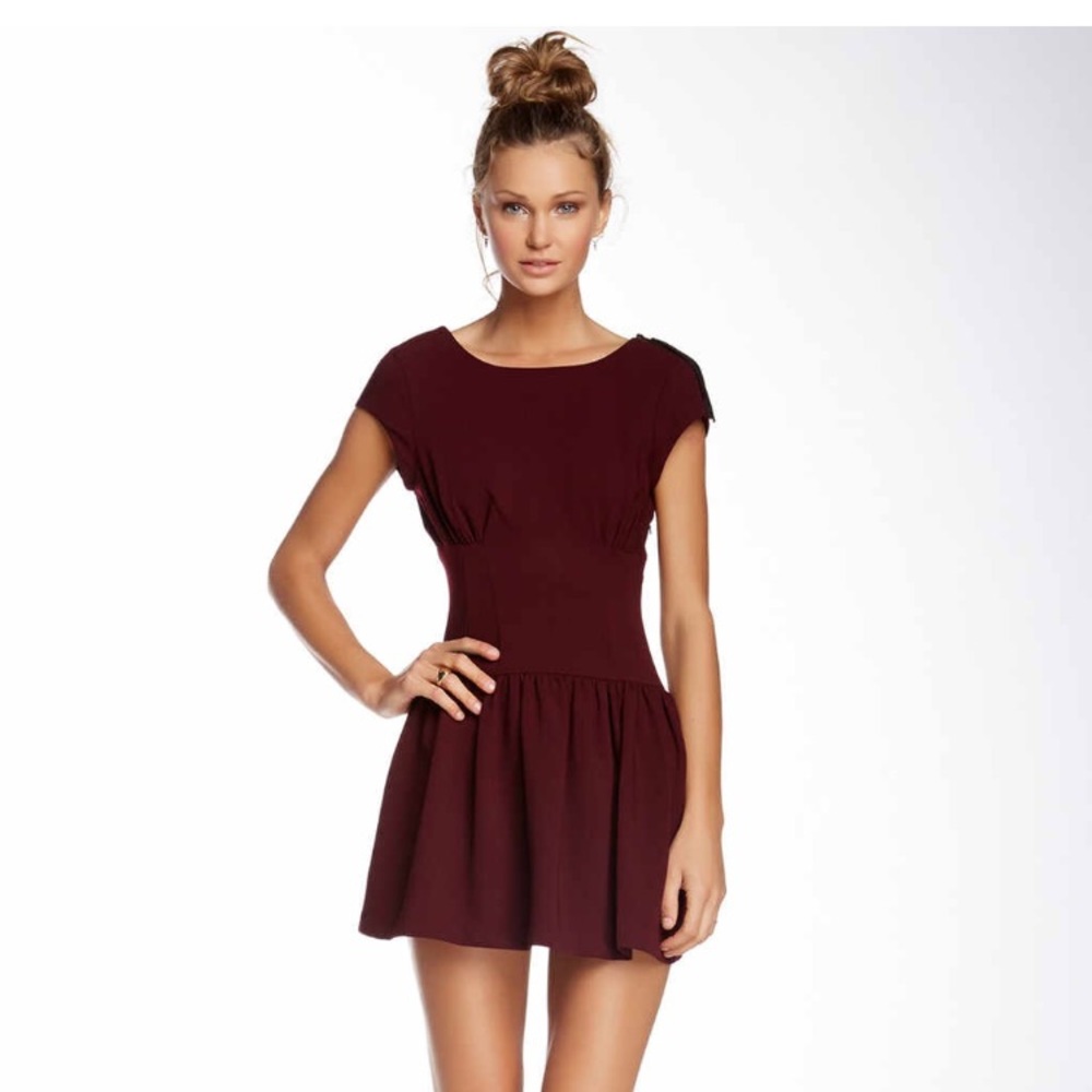 BCBGeneration Shirred Drop Waist Dress
