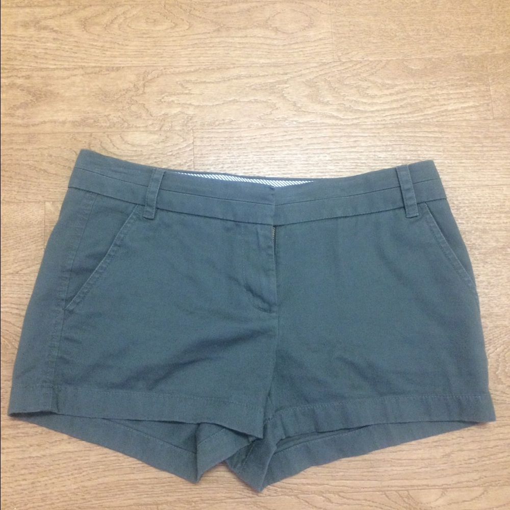 Olive Green J Crew Chino Shorts