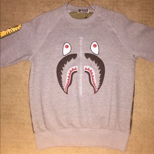 Bape grey men's sweater size small