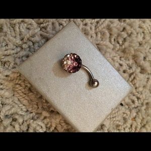 Purple ombré belly button ring