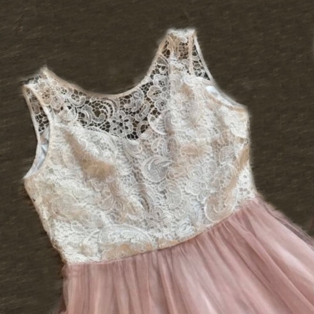Blush lace dress