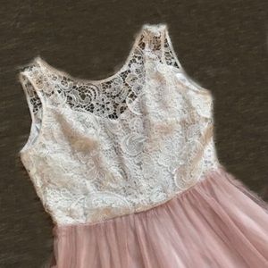 Blush lace dress