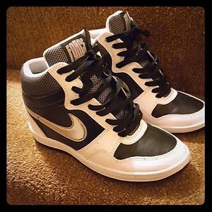 Nike Force Sky High Wedge Sneakers - Size 7