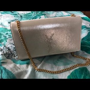 Kate Monogram Medium Suede Chain Shoulder Bag