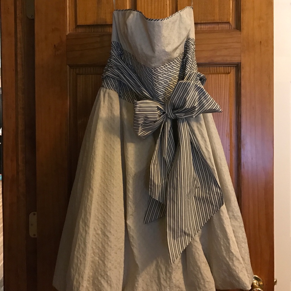BCBG nautical semi formal cocktail dress