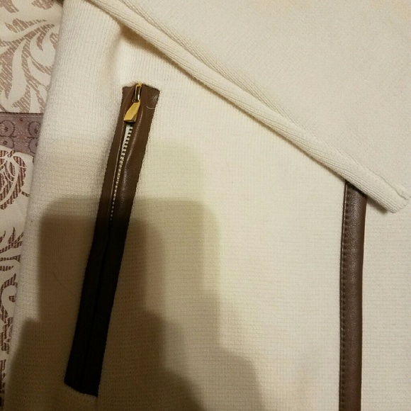 Charter Club faux leather detail cardigan - Picture 4 of 5