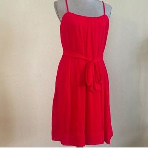 CALVIN KLEIN Red Criss Cross Back Cocktail Dress