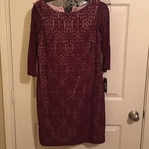 Maroon lace dress Jessica Howard 8p