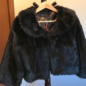 Faux fur shrug