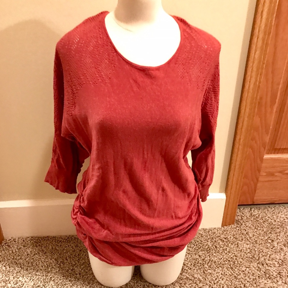 Burnt orange maternity lightweight sweater