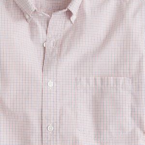 NWOT. J.Crew Secret Wash Shirt. Orange Tattersall.