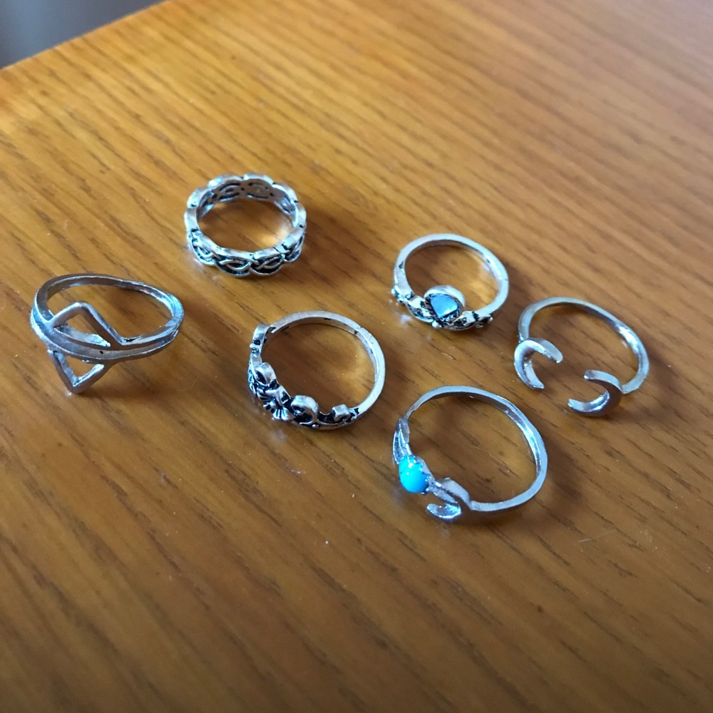 6 Piece Ring Set - Picture 2 of 2