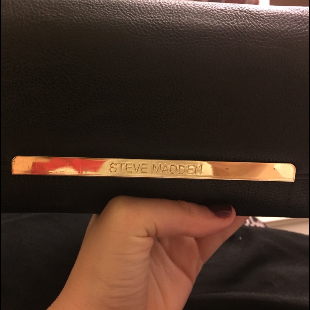Black Steve Madden 3 fold wallet