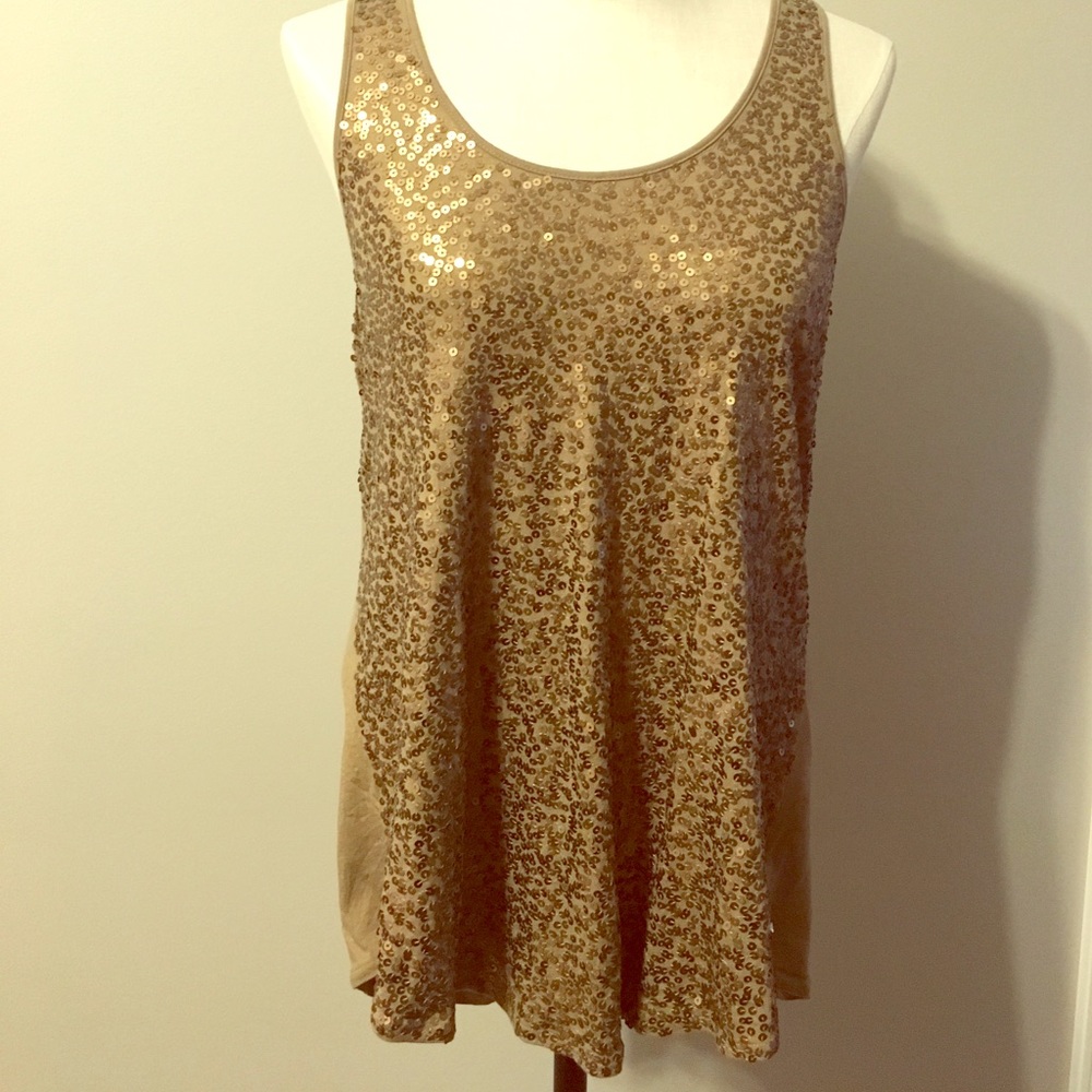 Bronze sequin racerback tank!