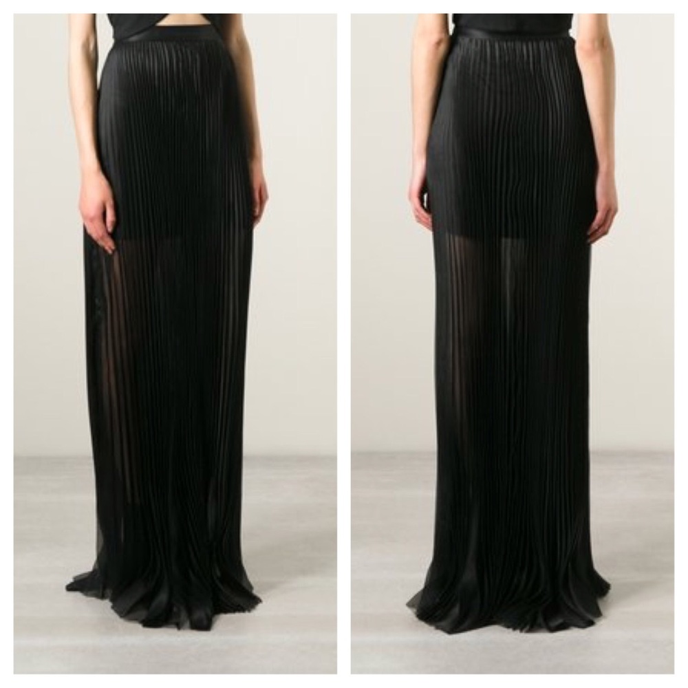 SOLD Yang Li Pleated Silk Organza Maxi Skirt - Picture 2 of 4