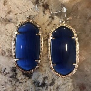 Kendra Scott Navy Cat's Eye Danielle Earrings