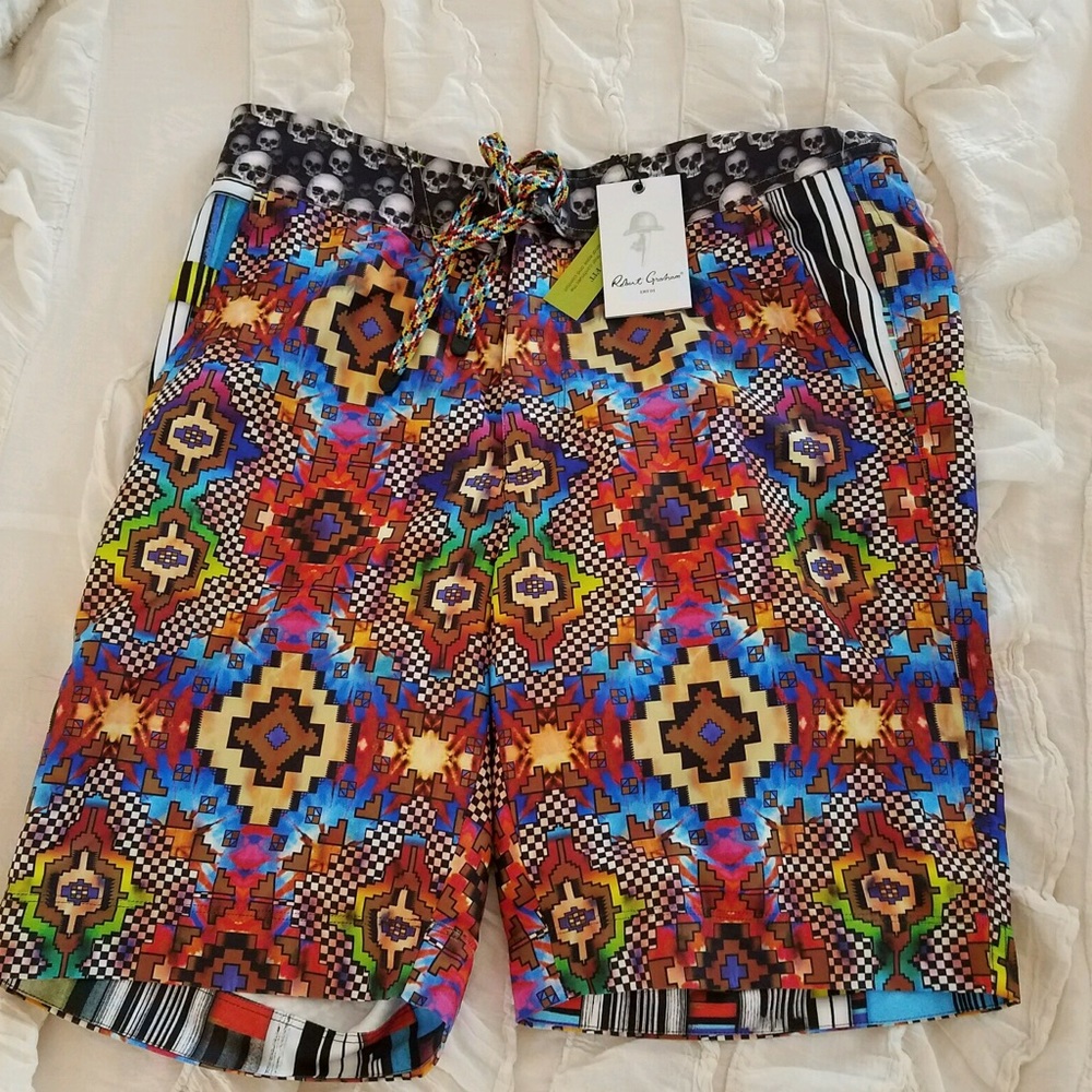 NWT Robert Graham Men's Swim Trunk size 32