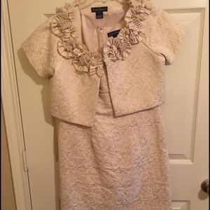 Ivory/ gold evening dress