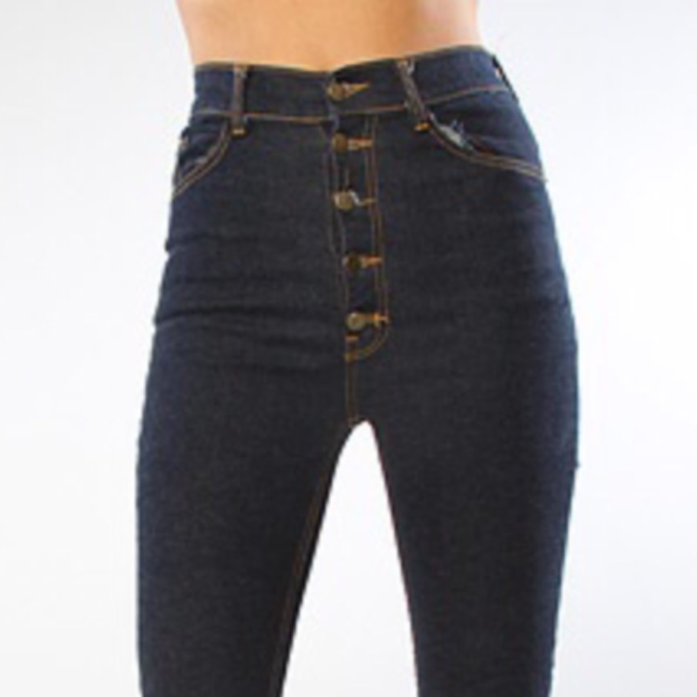 SALE!!Your Eyes Lie High Waist Button Fly Jeans
