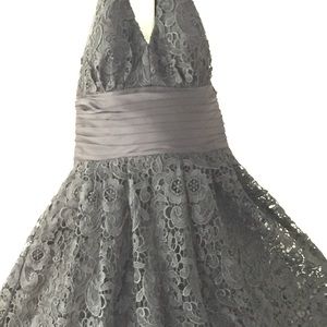 Black lace halter Cocktail Dress