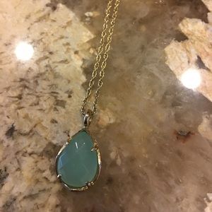 Kendra Scott Chalcedony Drop Necklace