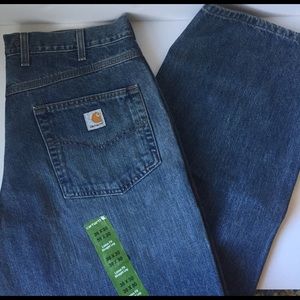 Carhartt 36x30 Loose Fit Straight Leg Denim Jeans