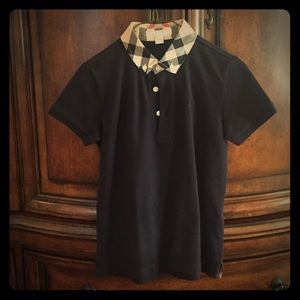 Boys Navy 5y Burberry Polo