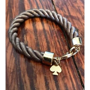 Kate Spade 'Learn the Ropes' gray cord bracelet