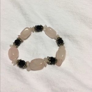 Bead and stone bracelet