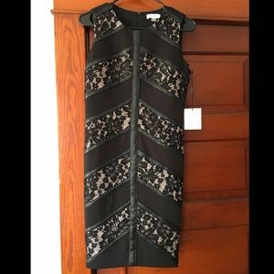 Calvin Klein faux leather dress