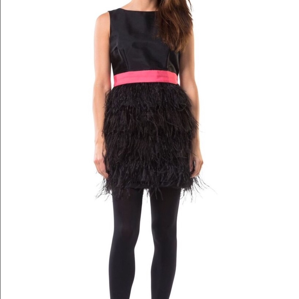 New! Sail to Sable black feather dress