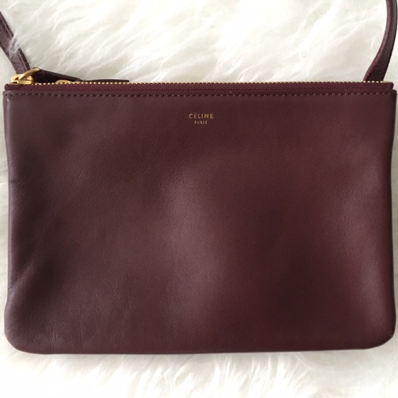Celine Small Mahogany Acajou Brown Trio Bag - Picture 2 of 6
