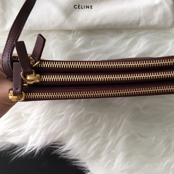 Celine Small Mahogany Acajou Brown Trio Bag - Picture 4 of 6