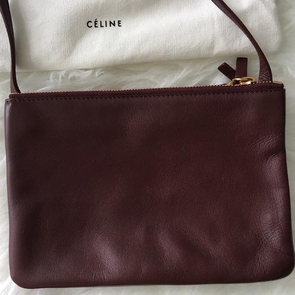 Celine Small Mahogany Acajou Brown Trio Bag - Picture 5 of 6