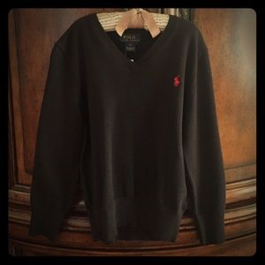 Boys Polo Lightweight Sweater with Elbow Patches