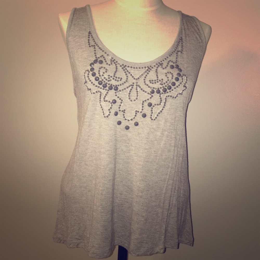 Grey beaded tank!