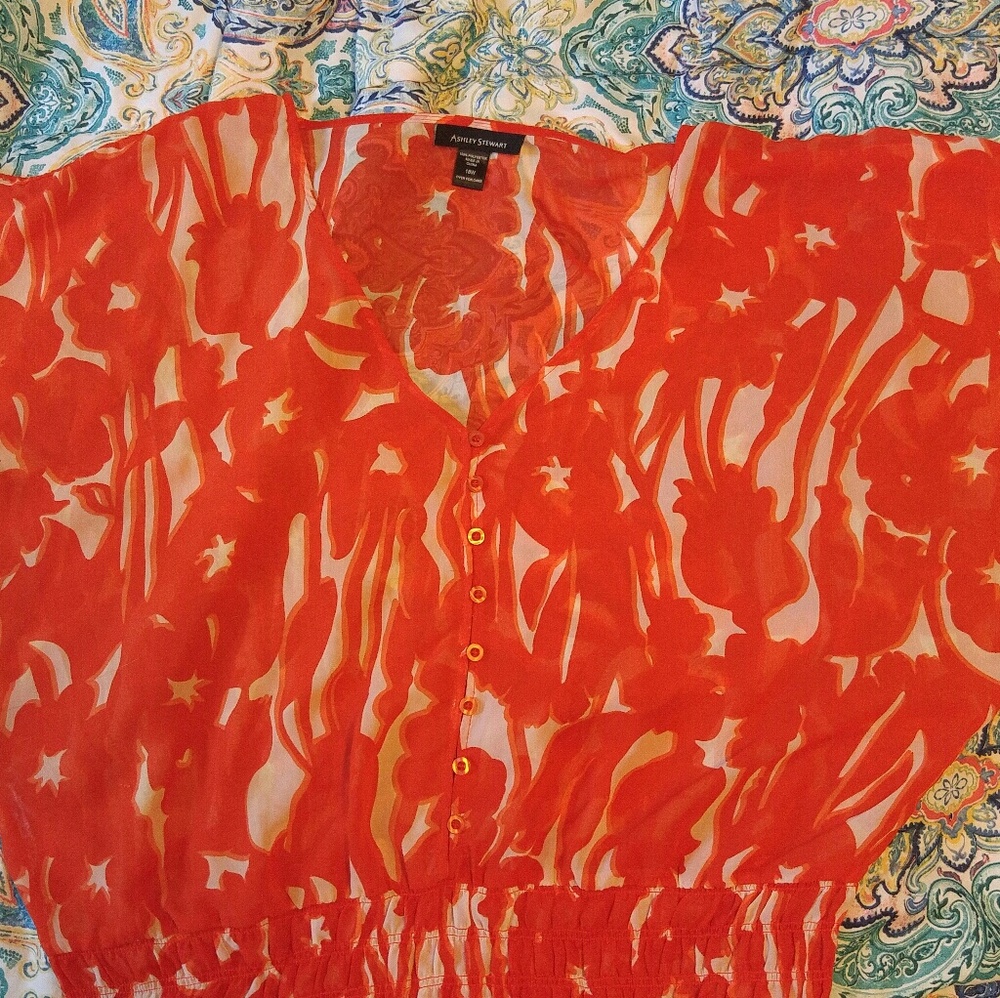 Beautiful Ashley Stewart summer top