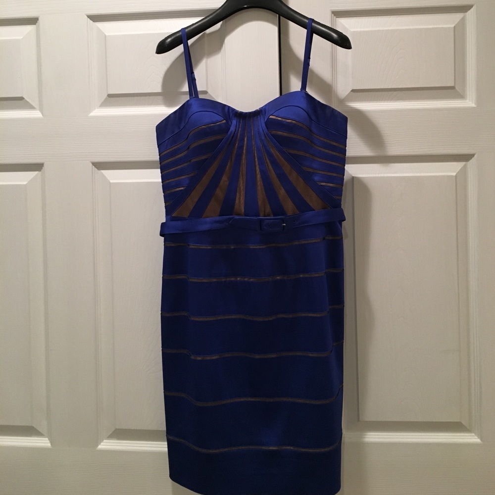 Aidan Mattox royal blue cocktail dress