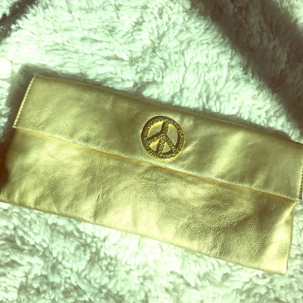 Donald Pliner Gold clutch
