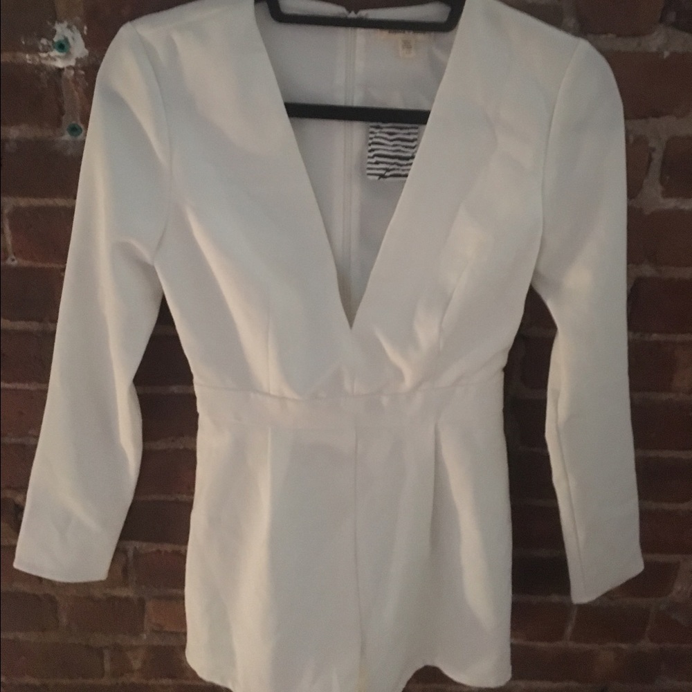 White long sleeve romper from urban outfitters