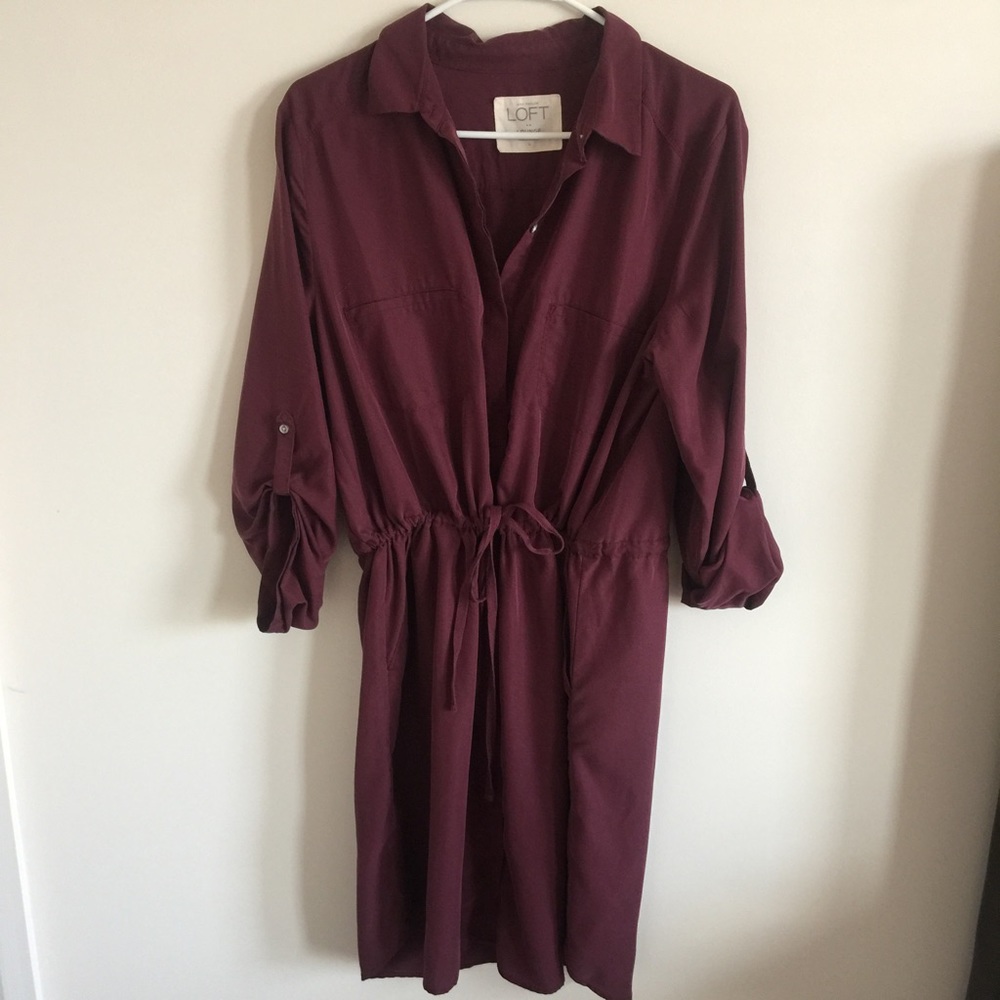 LOFT T Shirt Tie Front Dress