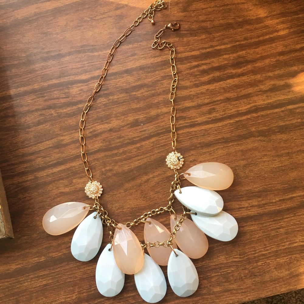 Pink and blue pastel necklace
