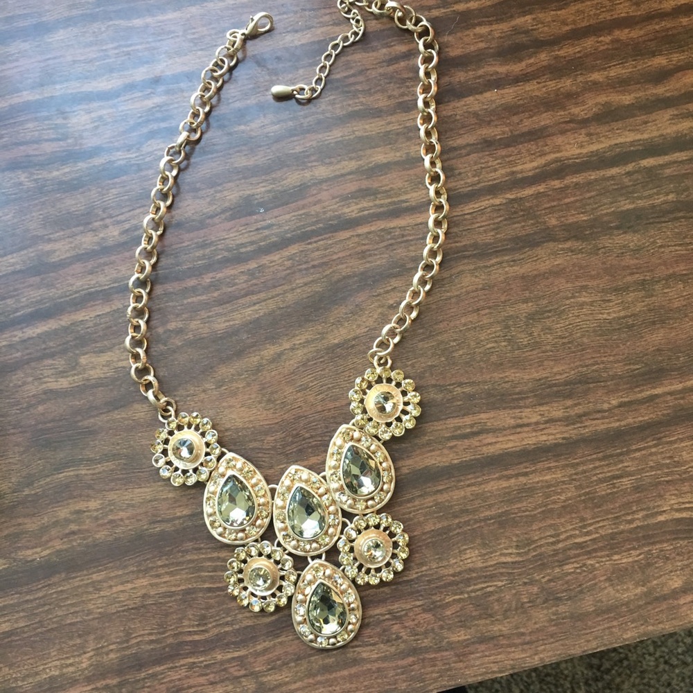 Gold statement necklace