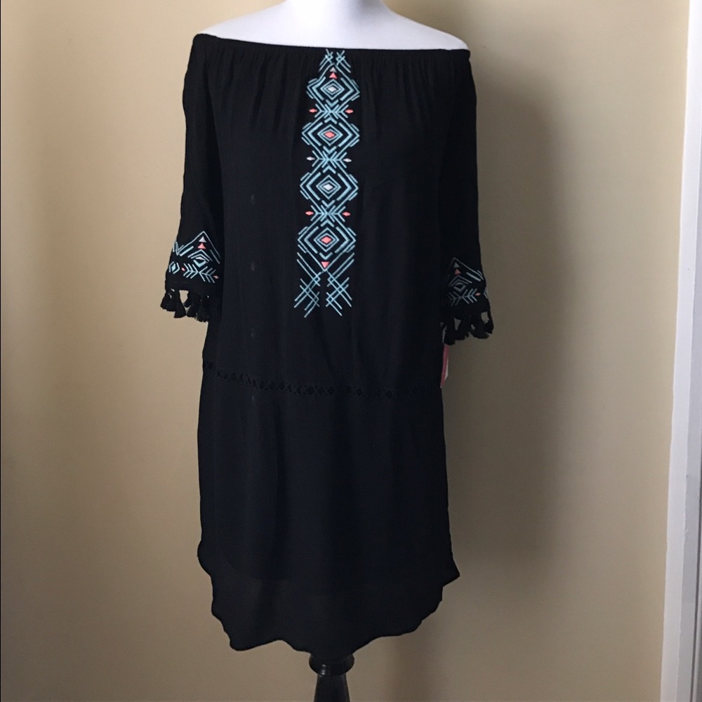 NWT Black cold Shoulder Dress size M