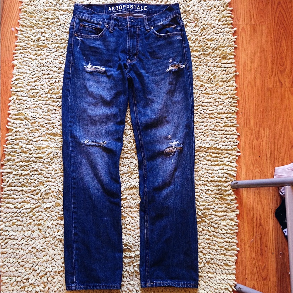 Distressed Denim Jeans