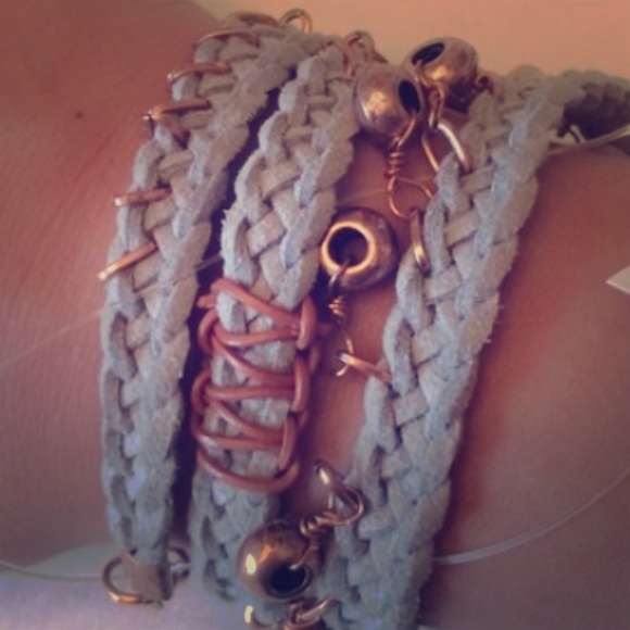 NWT Free People Braided Wrap Bracelet- Copper - Picture 3 of 3