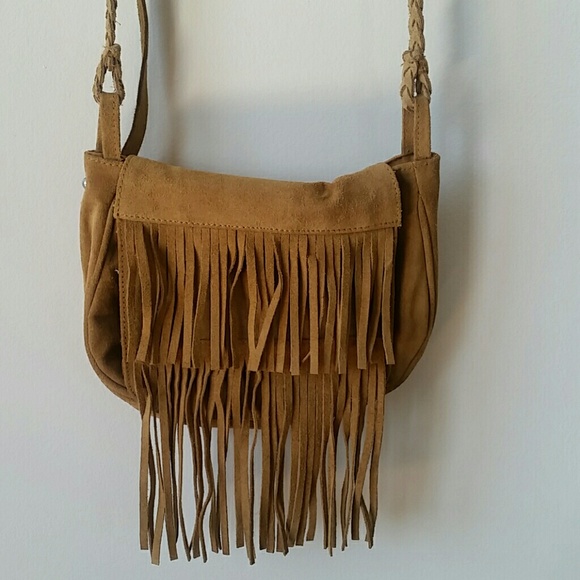 Fringe Suede tan bag - Picture 2 of 4