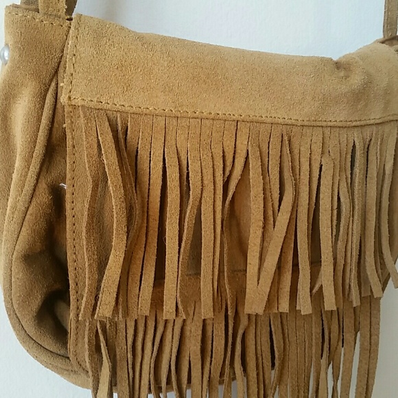 Fringe Suede tan bag - Picture 4 of 4