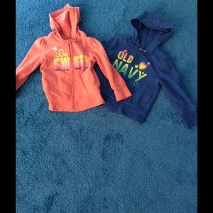 2 lightweight hoodies